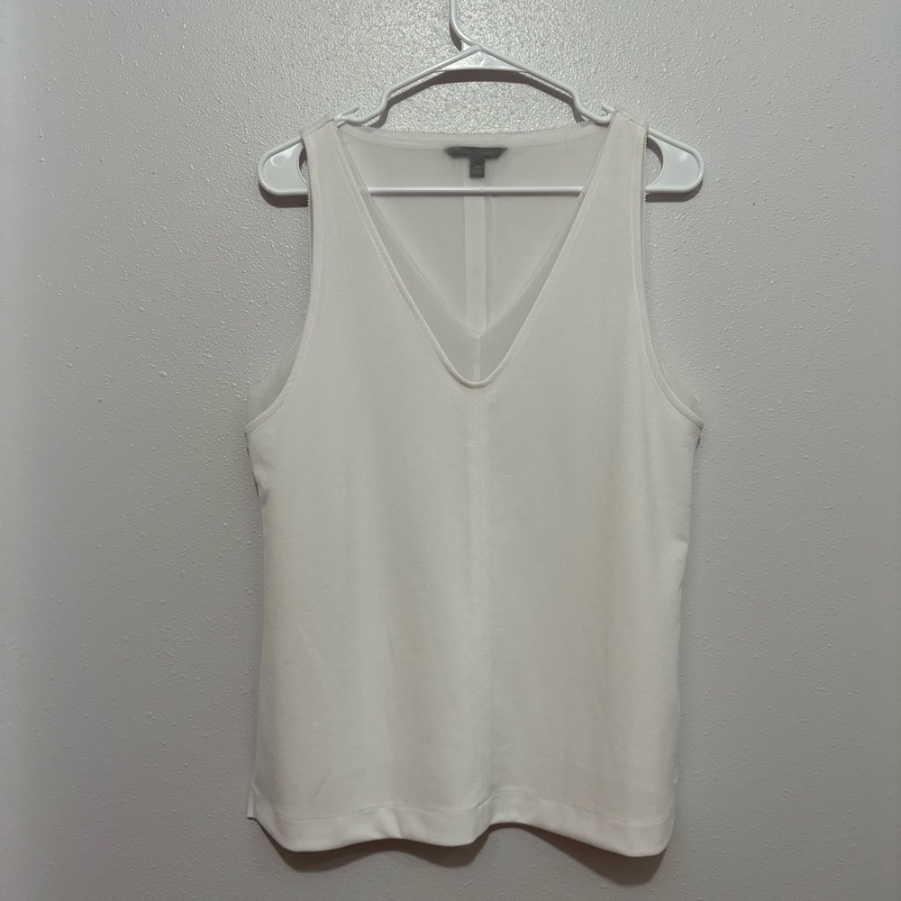Banana Republic White V-Neck Tank Top